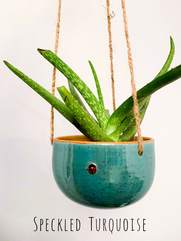 turquoise hanging planter Hanging Basket