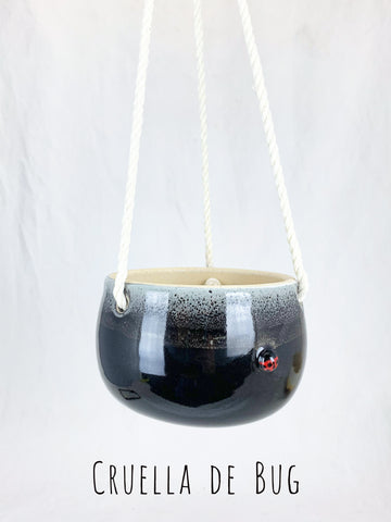 small black hanging planter Hanging Basket